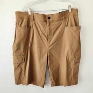 Orvis Cargo Shorts Men's 40 Beige Nylon Gorpcore Hiking Outdoor Utility Coastal
